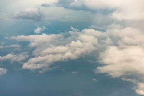 Clouds from the plane window Stock Photos