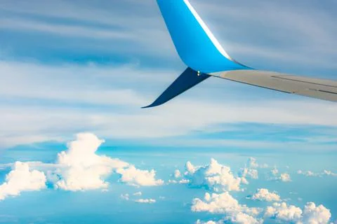 Clouds from the plane window Stock Photos