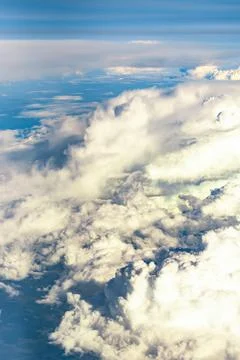 Clouds from the plane window Stock Photos
