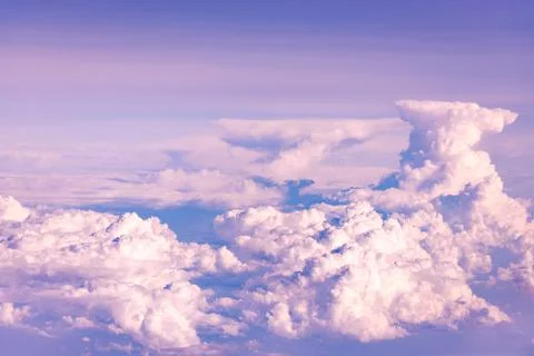 Clouds from the plane window Stock Photos