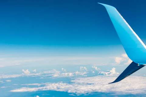 Clouds from the plane window Stock Photos