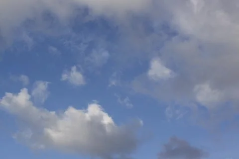 Clouds: Puffy White Clouds Time Lapse SD 720x480 Stock Footage 352473
