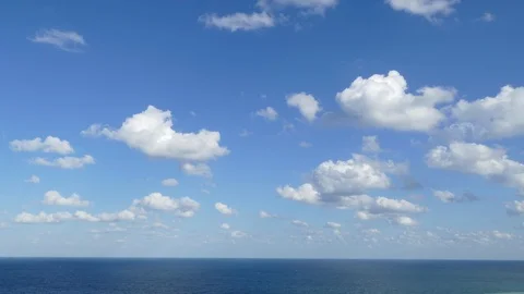 Clouds quickly fly over the sea and cast beautiful shadows. Timelapse footage Stock Footage 97589889