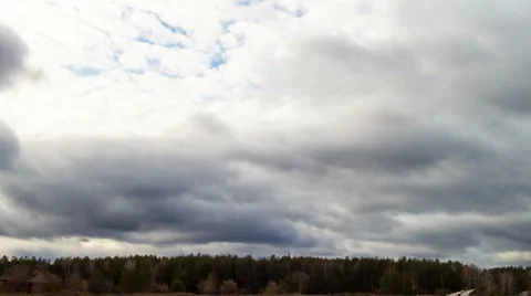 Clouds quickly rush on the sky. Time Lapse. 4K Stock Footage 32360981