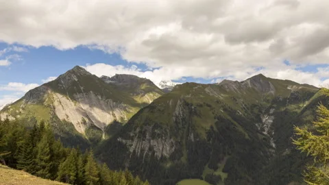 Clouds racing across Alpine landscape Video stock 139163266