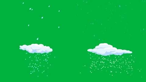 Clouds raindrops puddle splash Perfect for chroma key 4k weather and stock Stock Footage 309641005