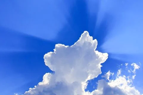 Clouds with rays Stock-Fotos