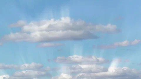 Clouds With Rays Time Lapse Loop Stock Footage 79339502