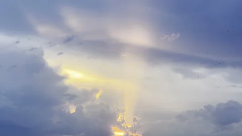Clouds Real Time Video, shot with wide lens before sunset time Stock Footage 196170506