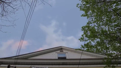 Clouds Reflect Sunset over Duplex Video stock 81145976