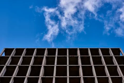 Clouds reflected in buildings Stock Photos