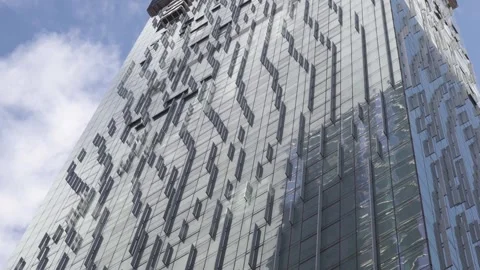 Clouds Reflected In City Skyscraper Building Windows - Melbourne 動画素材 248439387