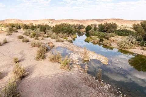 Clouds reflected in the Fish River Stock Photos