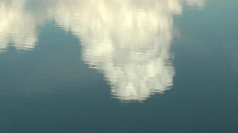 Clouds reflected in water. Video stock 7772357