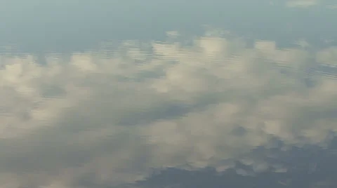 Clouds reflected on water Stock Footage 45410929