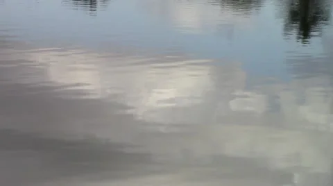 Clouds Reflected on Water Stock Footage 50361820