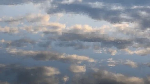 Clouds reflected in the water Stock Footage 72679712