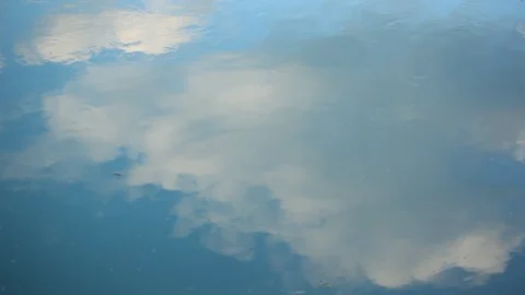 Clouds reflected in water Stock Footage 107737089