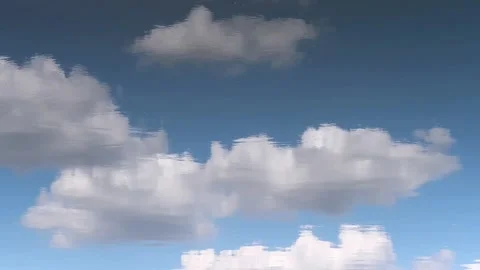 Clouds reflecting in the water against the background of the summer bare sky Stock Footage 161148907