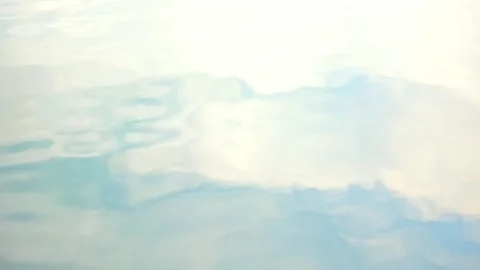 Clouds reflecting into water during slow motion Stock Footage 318032690