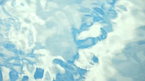 Clouds reflecting into water in slow movement Stock Footage 318032706
