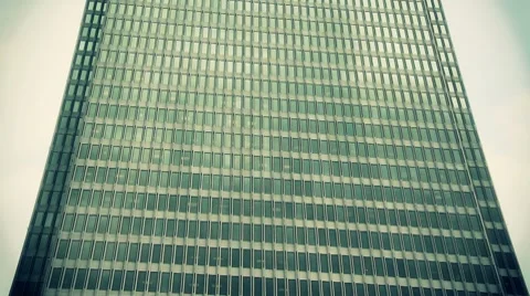 Clouds Reflection in Office Building Windows Stock Footage 8559886