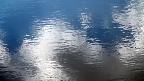 Clouds reflection in water  Stock Footage 80441888