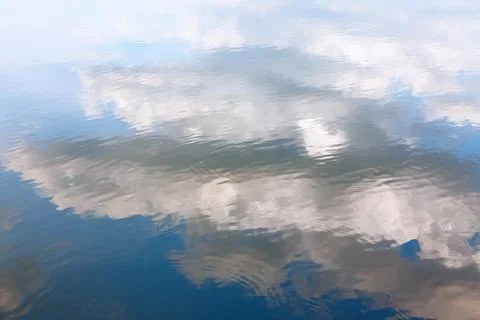 Clouds reflection in the water Stock Photos