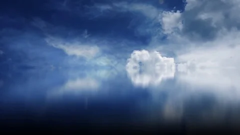 Clouds Reflections Nature Background Stock Footage 73044939