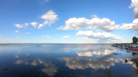 Clouds Reflections on Water Time Lapse Stock Footage 138850590