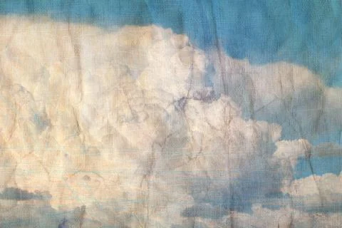 Clouds on a retro background Stock Illustration