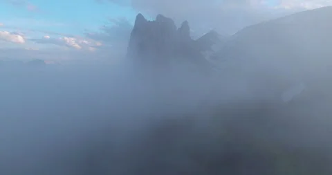 Clouds Reveal Saxer Lucke Viewpoint Near Appenzell, Switzerland At Sunset. Stock Footage 284801480
