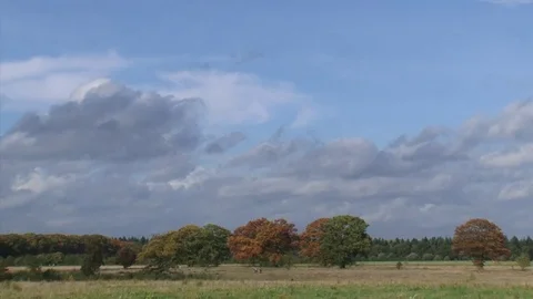 Clouds rise above Renkum stream valley Stock Footage 75531876