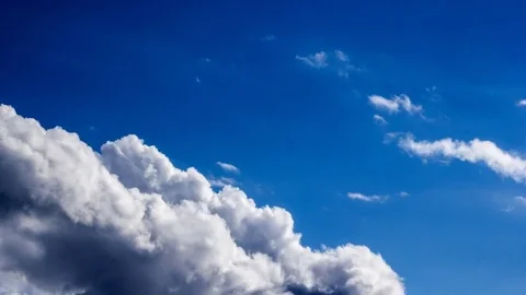 Clouds rise sharp timelapse blue sky Stock Footage 84481107