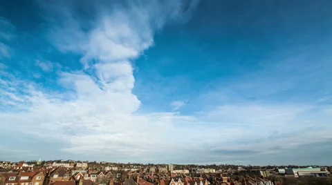 Clouds rolling above London sky timelapse Stock Footage 45816880