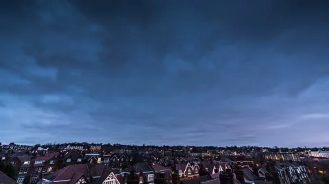 Clouds rolling above London sky timelapse Stock Footage 45817487