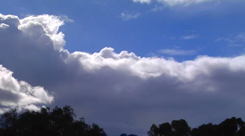 Clouds rolling away from camera Stock Footage