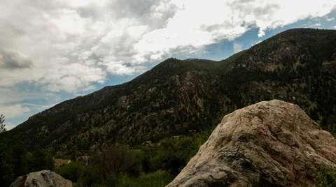 Clouds Rolling over Colorado Mountain Time Lapse Stock Footage 65029266