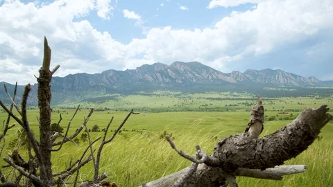 Clouds Rolling over the Flat Irons in Boulder Colorado // 4K Time-Lapse Stock Footage 92457746