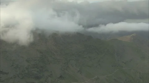 Clouds Rolling Over Hill Stock Footage 37185877