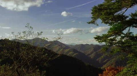 Clouds Rolling over the Japanese Alps Stock Footage 47620723