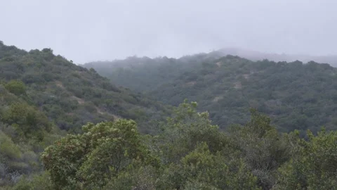 Clouds Rolling Over the Mountains on Catalina Island Stock Footage 197446841