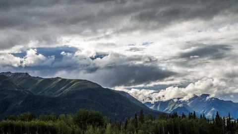 Clouds Rolling Over Mountains Video stock 88216415