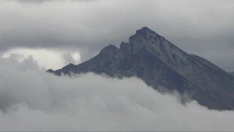 Clouds Rolling over the Mountains Stock Footage 218640521