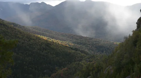 Clouds Rolling Through Valley Video stock 33464580