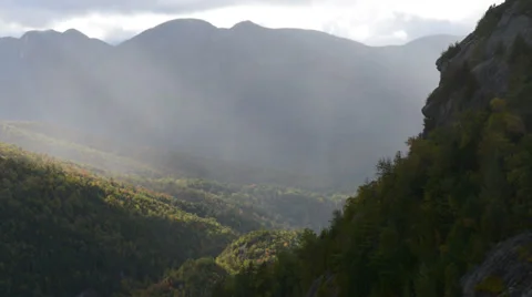 Clouds Rolling Through Valley TIME LAPSE Stock Footage 33464587