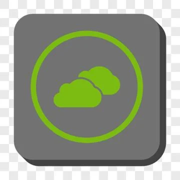 Clouds Rounded Square Button Stockillustratie