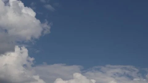 Clouds run across the blue sky. timelapse. background Stock Footage 246376962