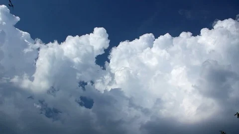 Clouds Running Across the Blue Sky Stock Footage 85017485