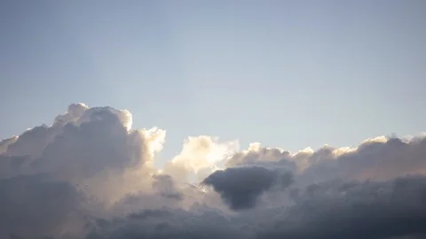 Clouds running across the blue sky. Stock Footage 98295470
